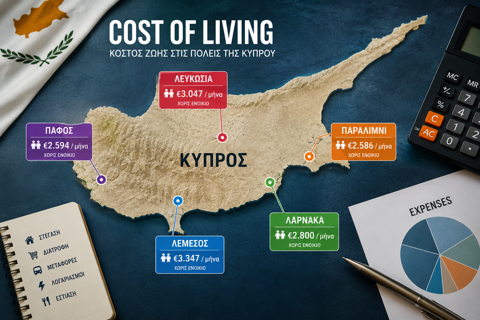 &Pi;ό&sigma;&omicron; &kappa;&omicron;&sigma;&tau;ί&zeta;&epsilon;&iota; &sigma;ή&mu;&epsilon;&rho;&alpha; &nu;&alpha; &zeta;&epsilon;&iota;&sigmaf; &sigma;&tau;&iota;&sigmaf; &mu;&epsilon;&gamma;&alpha;&lambda;ύ&tau;&epsilon;&rho;&epsilon;&sigmaf; &pi;ό&lambda;&epsilon;&iota;&sigmaf; &tau;&eta;&sigmaf; &Kappa;ύ&pi;&rho;&omicron;&upsilon; &ndash; &Eta; &mu;&epsilon;&gamma;ά&lambda;&eta; έ&rho;&epsilon;&upsilon;&nu;&alpha; &gamma;&iota;&alpha; &tau;&omicron; &pi;&rho;&alpha;&gamma;&mu;&alpha;&tau;&iota;&kappa;ό &kappa;ό&sigma;&tau;&omicron;&sigmaf; &zeta;&omega;ή&sigmaf;
