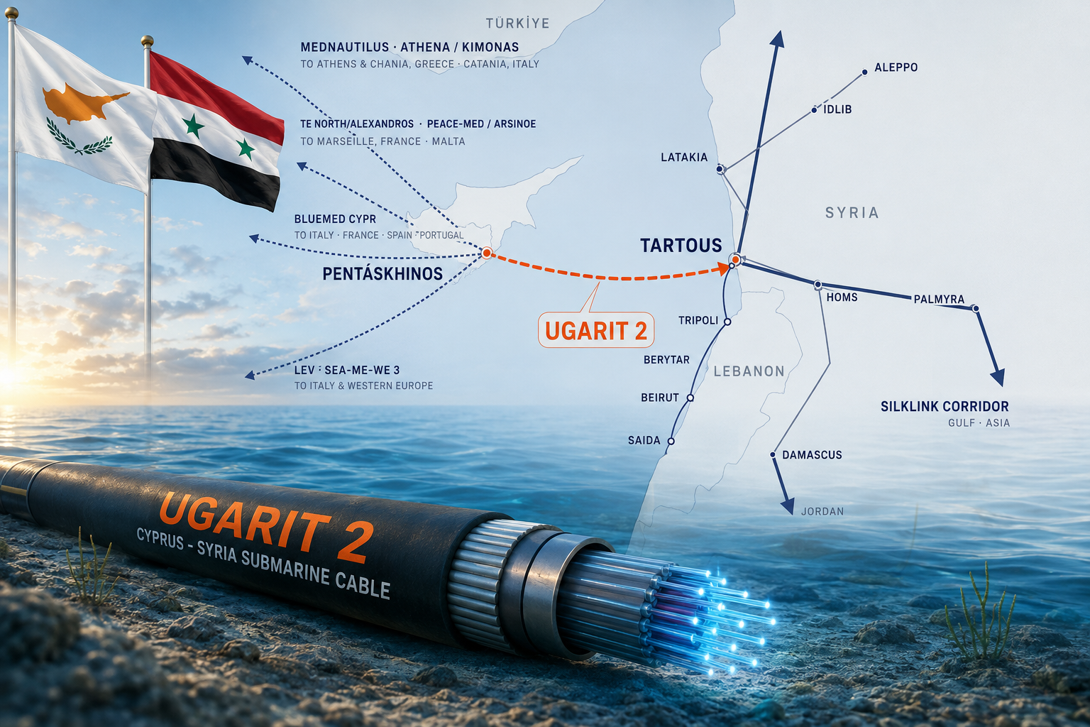 UGARIT 2: &Tau;&omicron; &nu;έ&omicron; &upsilon;&pi;&omicron;&theta;&alpha;&lambda;ά&sigma;&sigma;&iota;&omicron; &kappa;&alpha;&lambda;ώ&delta;&iota;&omicron; &pi;&omicron;&upsilon; &theta;&alpha; &epsilon;&nu;ώ&nu;&epsilon;&iota; &Kappa;ύ&pi;&rho;&omicron; &kappa;&alpha;&iota; &Sigma;&upsilon;&rho;ί&alpha;