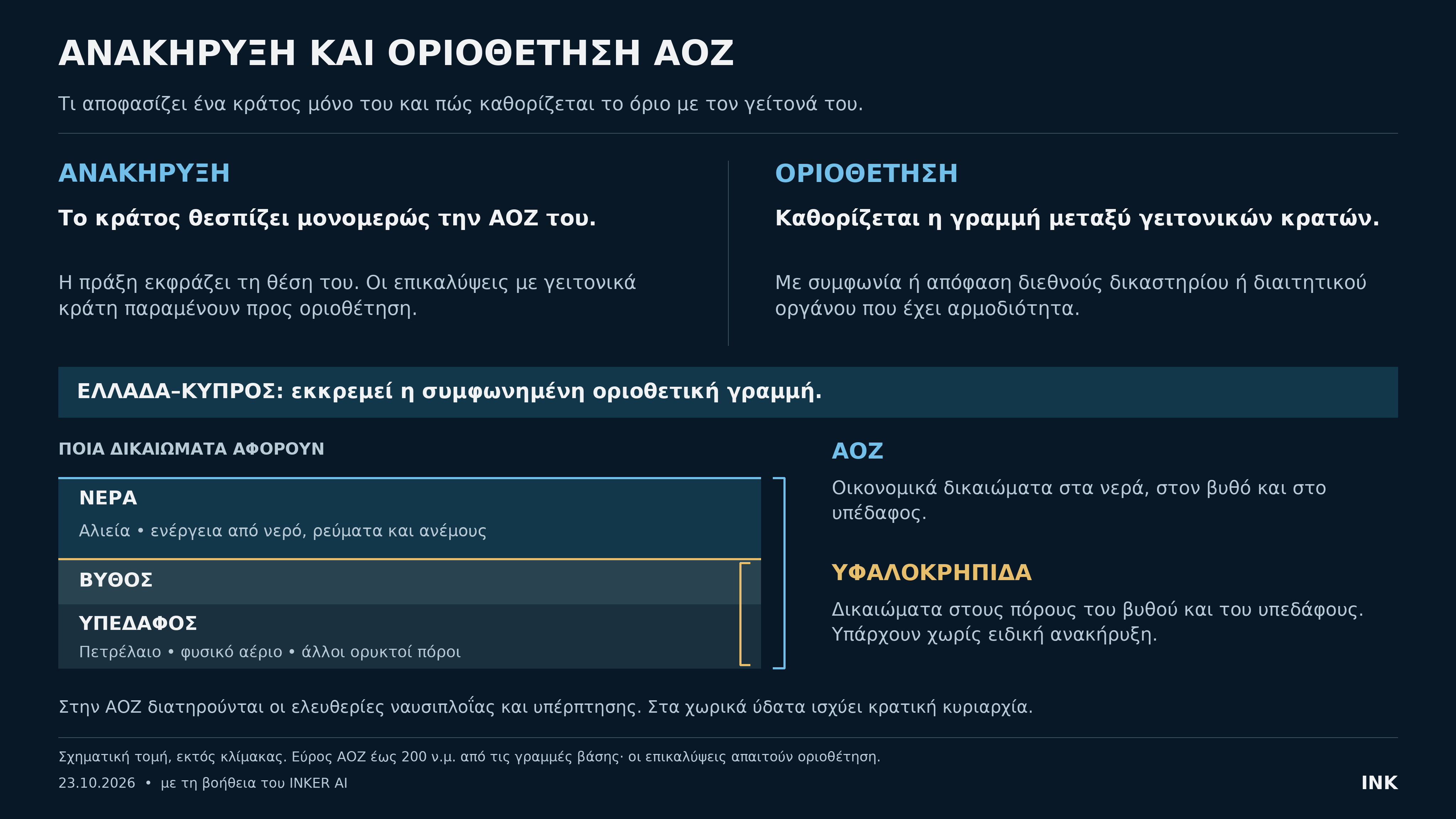 ΑΟΖ Κύπρου–Ελλάδας: Η συμφωνία που λείπει και το κόστος της ...